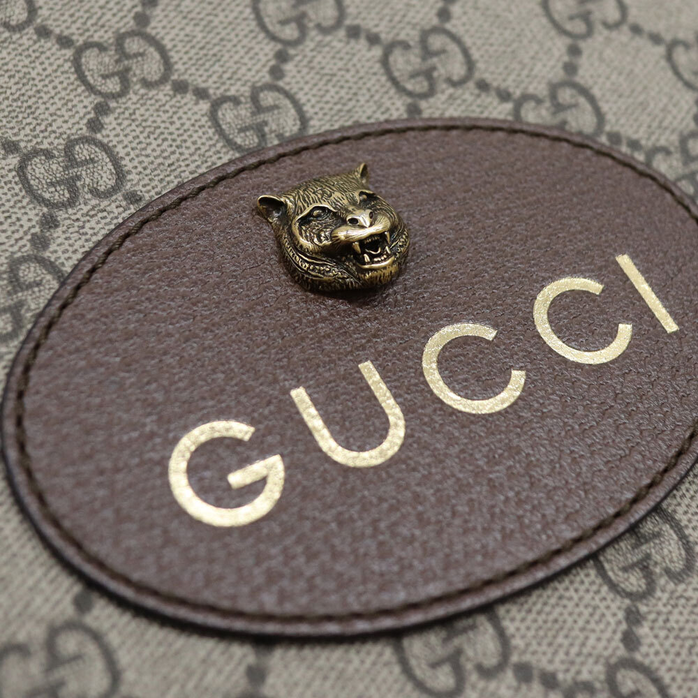 Gucci Drawstring Backpack Knapsack Gg Canvas Brown - image 5